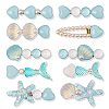 2 Bags 2 Styles Resin & Alloy Alligator Hair Clips AJEW-CY0001-39D-6