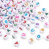 500Pcs 5 Style Initial Acrylic Beads OACR-TA0001-27-12