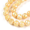 Anti-Tarnish Electroplate Glass Beads Strands X-GLAA-N010-8mm-06-3