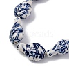 Handmade Blue and White Porcelain Beads Strands PORC-I027-13B-3