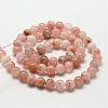 Natural Morganite Round Bead Strands G-O143-05-6mm-2