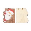 Single Face Christmas Printed Wood Pendants WOOD-D025-37-1