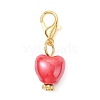 Pearlized Handmade Porcelain Pendant Decorations HJEW-JM03942-01-4