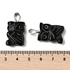 Natural Obsidian Pendants G-B127-09P-04-3