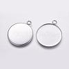 Tarnish Resistant 304 Stainless Steel Pendant Cabochon Settings STAS-K146-047-30mm-1