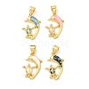Brass Enamel Pendants KK-H534-01A-G-1