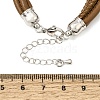 Microfiber Leather Multi-strand Cord Bracelets Makings FB-CBA983F-01P-4