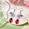 Handmade Glass Seed Beads Dangle Earrings EJEW-MZ00246-02-4