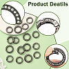 16Pcs 2 Styles Alloy Rhinestone Spring Gate Rings FIND-SP0004-52A-3