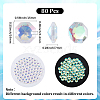 80Pcs Transparent Faceted Glass Connector Charms GLAA-SP0001-88D-02-2