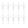 10Pcs Hope Cross Charm Pendant Cross Faith Charm Necklace Stainless Steel Pendant for Christian Religious Jewelry Gifts Making JX519A-1