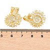 Brass Micro Pave Clear Cubic Zirconia Split Pendants KK-C169-03G-3