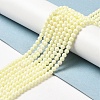 Cubic Zirconia Imitation Pearl Bead Strands ZIRC-P109-03B-05-2