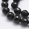 Natural Black Tourmaline Beads Strands G-J373-26-10mm-2