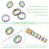 Unicraftale 14pcs 7 size Unisex Titanium Steel Grooved Finger Ring Sets RJEW-UN0002-65MC-5