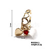 Elegant Heart Brass Micro Pave Cubic Zirconia Open Cuff Ring for Women MT9087-1-1