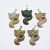 Natural Agate Pendants G-T122-17-2