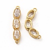 Rack Plating Eco-Friendly Brass Micro Pave Cubic Zirconia Pendants KK-K165-27G-01-2