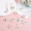 35Pcs 7 Styles Rack Plating Alloy Resin Pendants RESI-SZ0001-98-5