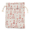 Christmas Theme Cotton Fabric Cloth Bag ABAG-H104-B02-2