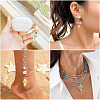 8Pcs 4 Colors Shell & Glass Pendants PALLOY-TA00383-8