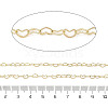 Rack Plating Heart Brass Link Chains CHC-A010-06G-2