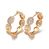 Brass Micro Pave Cubic Zirconia Hoop Earrings EJEW-M238-69KCG-1