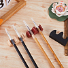 Gorgecraft 3Pcs 3 Colors Wooden Chinese Calligraphy Brush Holder AJEW-GF0007-77-4