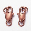 Brass Lobster Claw Clasps X-KK-KK802-R-NR-2