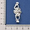 Brass Micro Pave Clear Cubic Zirconia Fold Over Clasps KK-U037-20P-3