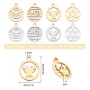 SUNNYCLUE 16Pcs 4 Styles 304 Stainless Steel Charms STAS-SC0002-64-2