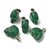 Synthetic Malachite Pendants G-Z067-02P-12-2