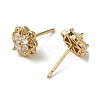 Brass Micro Pave Cubic Zirconia Stud Earring EJEW-L271-29KCG-2