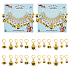 Alloy Enamel Bees & Honey Jar Pendant Locking Stitch Markers HJEW-PH01865-1