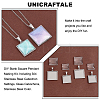 Unicraftale DIY Blank Square Pendant Making Kit FIND-UN0002-48-5