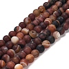 Natural Striped Agate/Banded Agate Beads Strands G-B079-C02-03-1