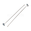 Brass Micro Pave Cubic Zirconia Stud Earring Findings CU-CBA4618-01P-06-2