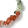 Natural Quartz Crystal & Rose Quartz & Red Aventurine & Prehnite & South Red Agate & Topaz Jade Chip Beaded Stretch Bracelets for Women BJEW-JB10816-3