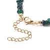 Natural Malachite Chip Beaded Bracelets for Women X-BJEW-JB11742-10-4