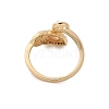 Brass Micro Pave Cubic Zirconia Cuff Ring Setting KK-A244-01G-G-3