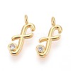 Brass Micro Pave Cubic Zirconia Charms KK-N263-97G-F-1