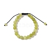 8mm Round Natural Lemon Jade Braided Bead Bracelets BJEW-C067-01B-02-2