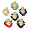 Brass Micro Pave Cubic Zirconia Pendants KK-U032-08G-1