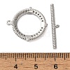 Brass Micro Pave Clear Cubic Zirconia Toggle Clasps KK-N254-79P-4