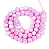 Anti-Tarnish Electroplate Glass Beads Strands EGLA-T021-8mm-15-02-2