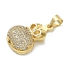 Rack Plating Brass Micro Pave Cubic Zirconia Pendants KK-L224-054G-2