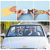 SUPERFINDINGS 4Pcs 4 Colors ABS Plastic Car Stickers AJEW-FH0003-02-4
