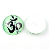 Yoga Theme Glass Cabochons X-GGLA-L011-25mm-04-2