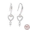 Anti-Tarnish Rhodium Plated 925 Sterling Silver Earring Hooks STER-D035-30P-3