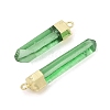 Natural Quartz Crystal Pointed Pendants G-P253-03G-12-2